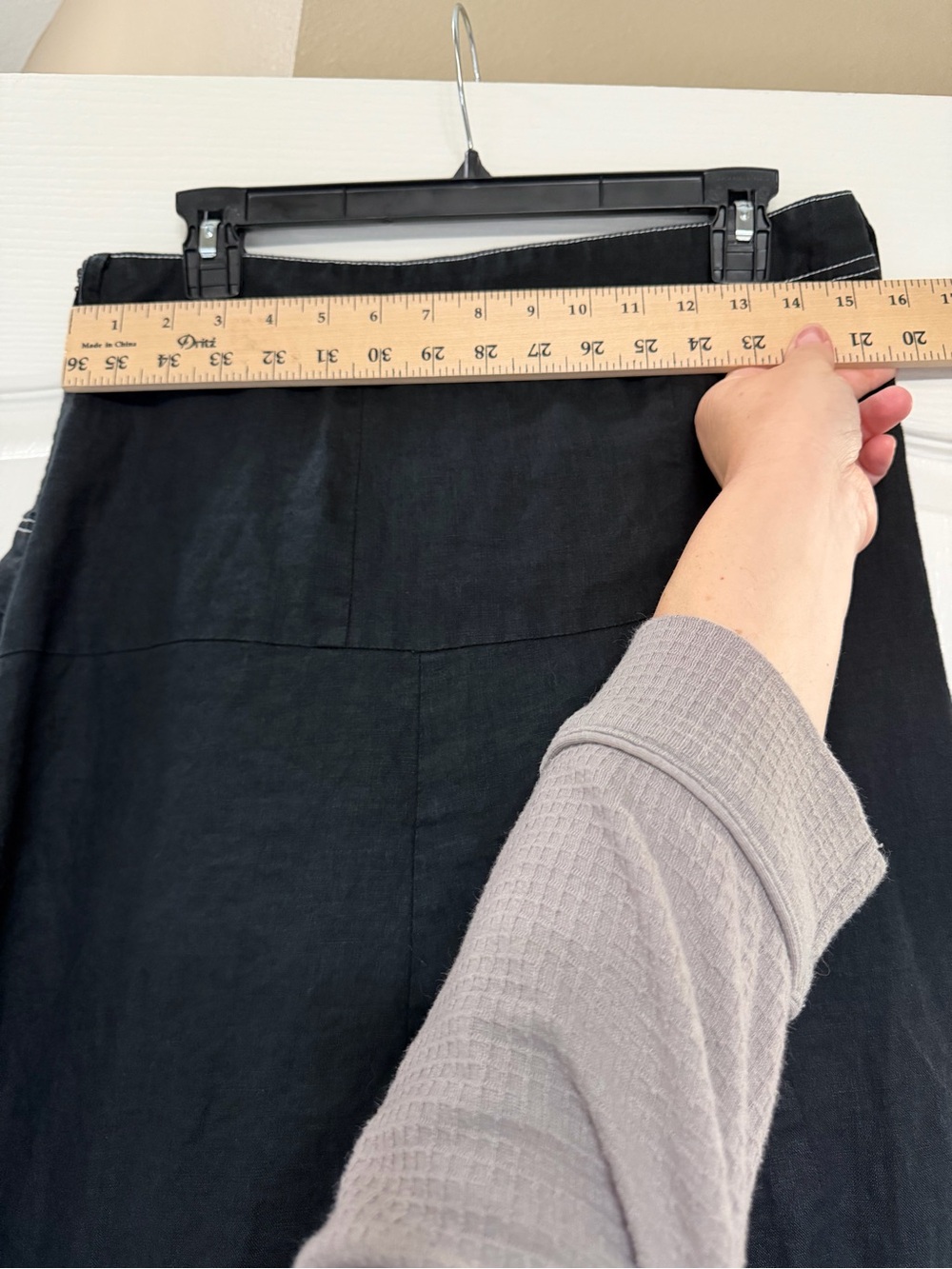 Yaly Couture Black Linen Asymmetric Ruffle Skirt Avant Garde Boho Raw Edge Small - Picture 7 of 9